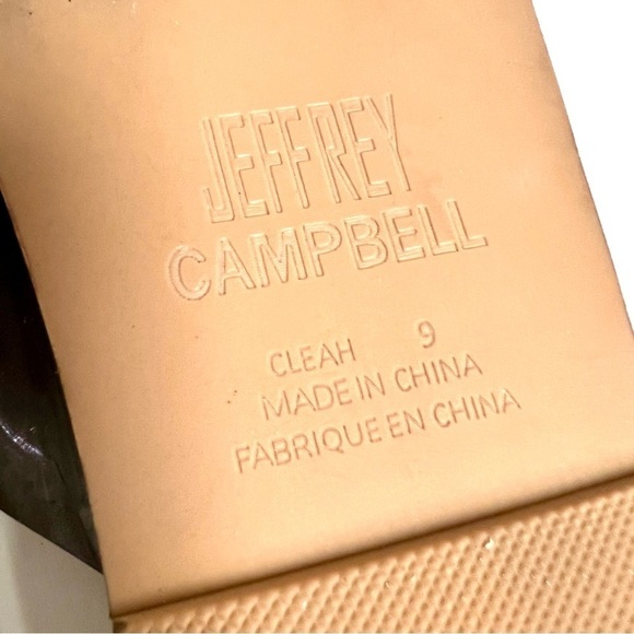 JEFFREY CAMPELL Cleah slip on black snakeskin cushion sole flat sandals women 9 - Picture 6 of 7